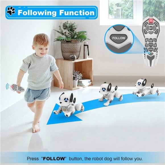 Remote Control Robot Dog Toy, RC Dog Programmable Smart Interactive Robotic - Picture 4 of 7